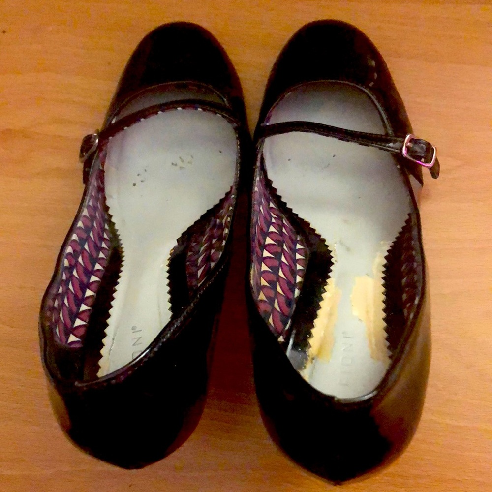 Sandals black and purple